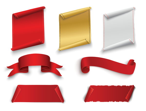 ribbon red banners 