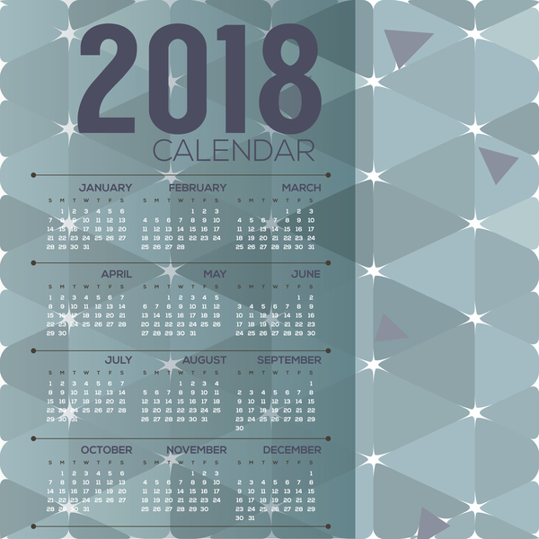simple calendar 2018 