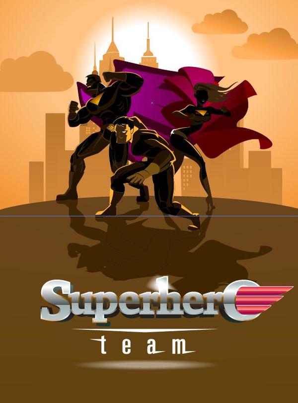 team superhero poster 