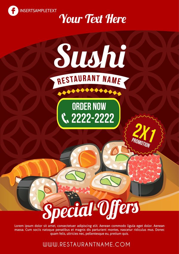 sushi restaurant poster 