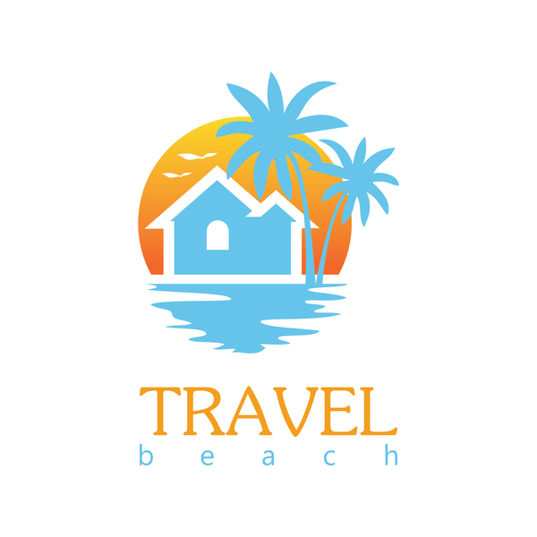travel logo beach  