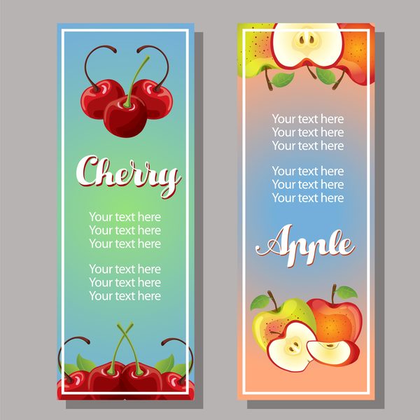 vertical banner cherry apple 