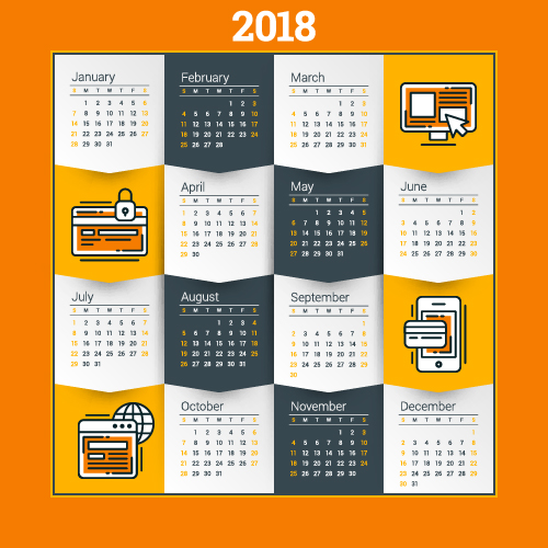 calendrier business 2018 