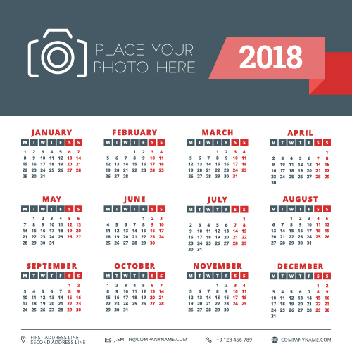 Kalender business 2018 