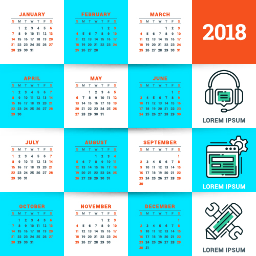 calendario business 2018 