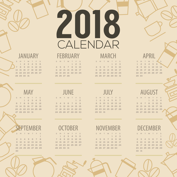 Kalender kaffe 2018 