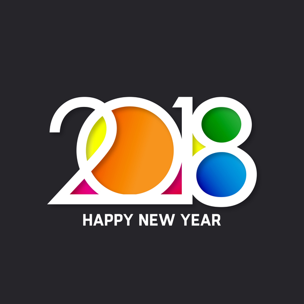 Neu Jahr dunkel blau 2018 