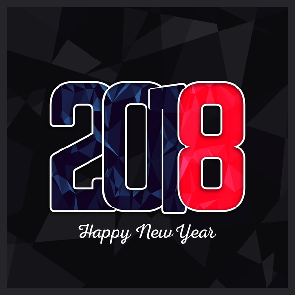 neue Jahr Geometrische form dunkel 2018 