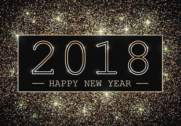 Partikel new Jahr golden 2018 