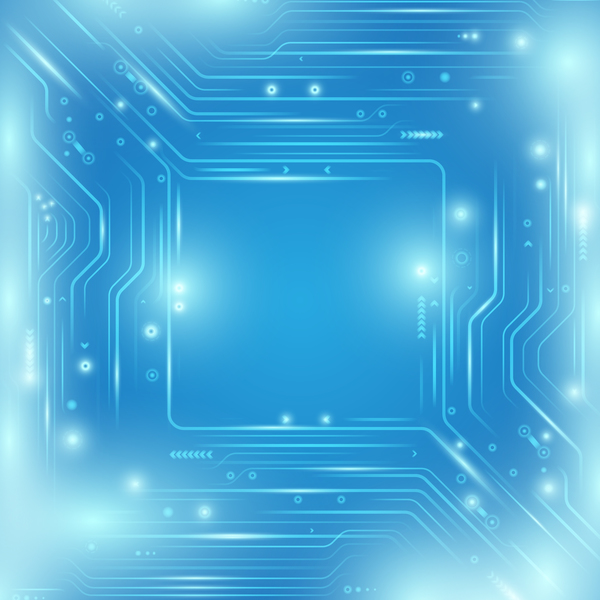 Technologie Konzept Chipsatz blau Abstrakt 