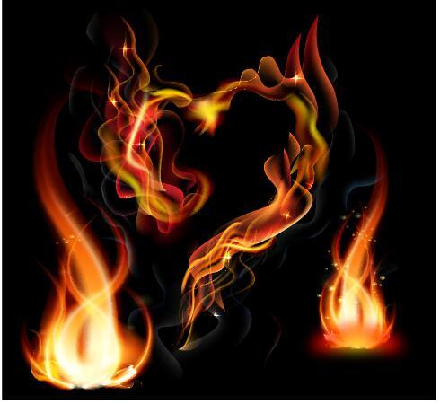 hjärtat brand Abstrakt 