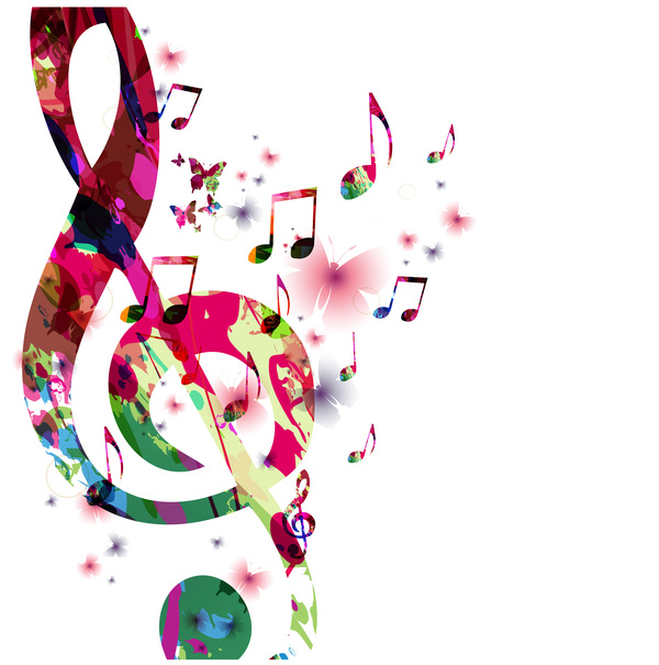 music colored butterflies abstract 
