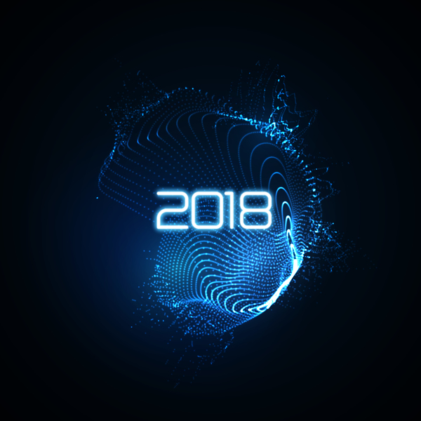 Welle transparent new Jahr Abstrakt 2018 