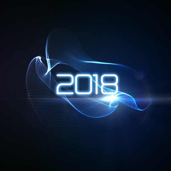 Welle transparent new Jahr Abstrakt 2018 