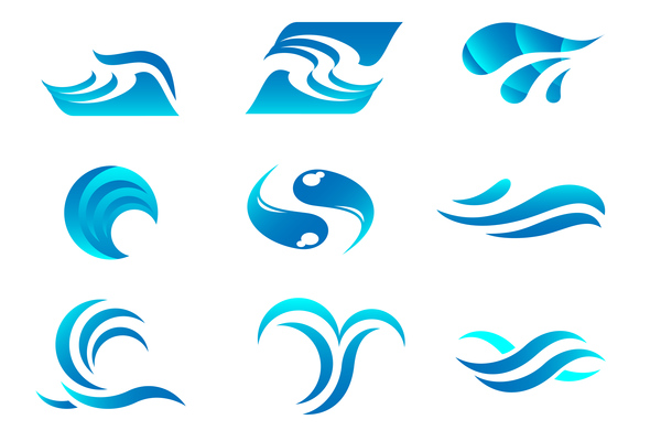 Wasser logos Abstrakt 