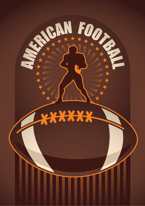 Fotboll Amerikansk affisch 