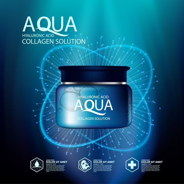 solution poster collagène bleu aqua 