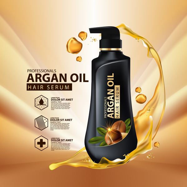 serum huile cheveux argan Affiche 