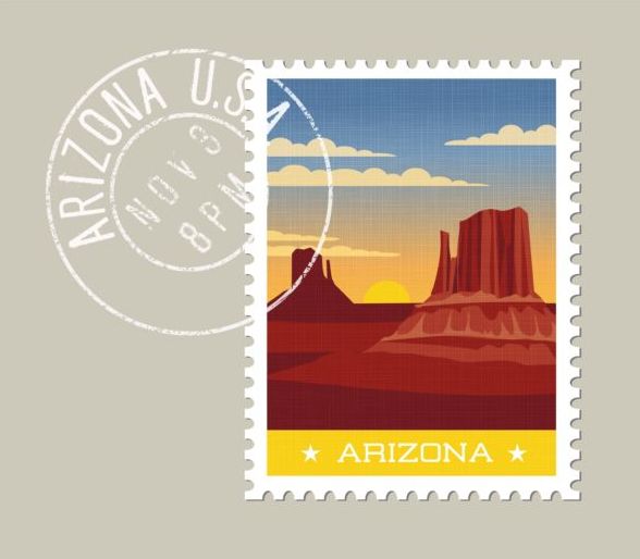 、アリゾナ、切手、スタンプ 