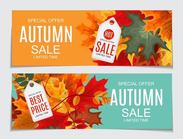 vendita tag banner autunno 