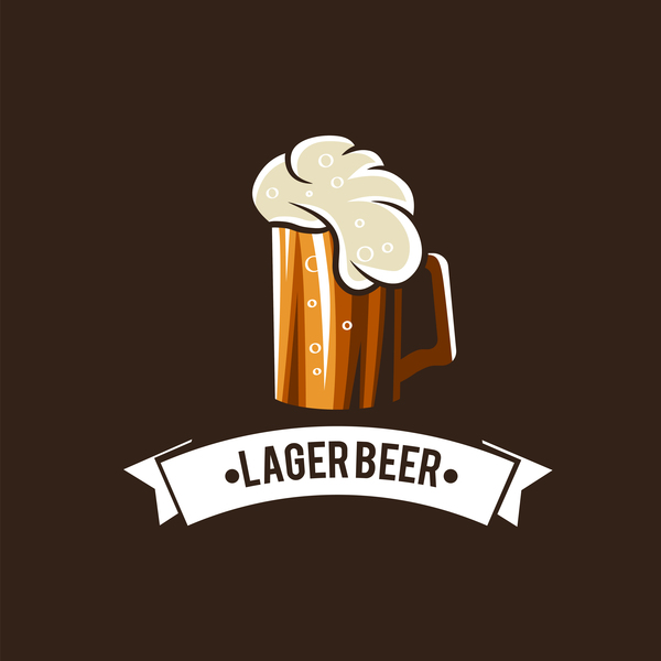 emblème des polices rétro Bière 