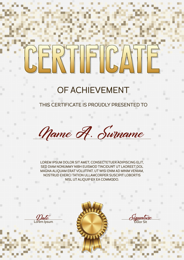 pixelated certificato beige 