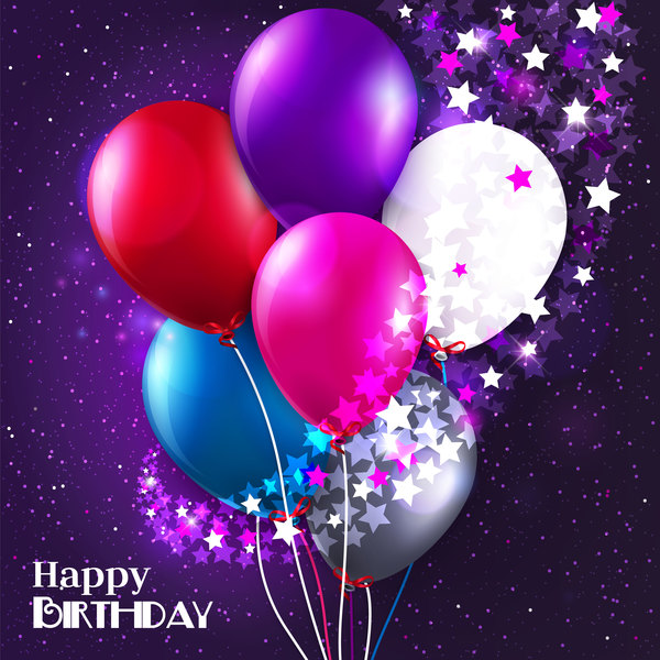 stars Luftballons Geburtstag 