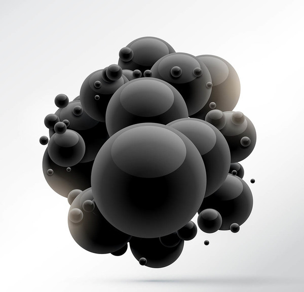 sphere noir moderne 