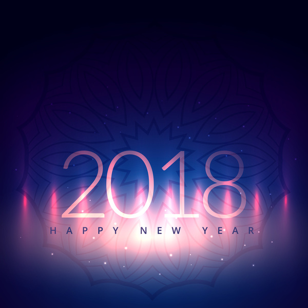 Neu Jahr blau 2018 