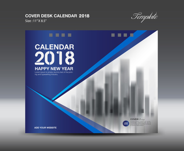 couvrir calendar bureau blue 2018 