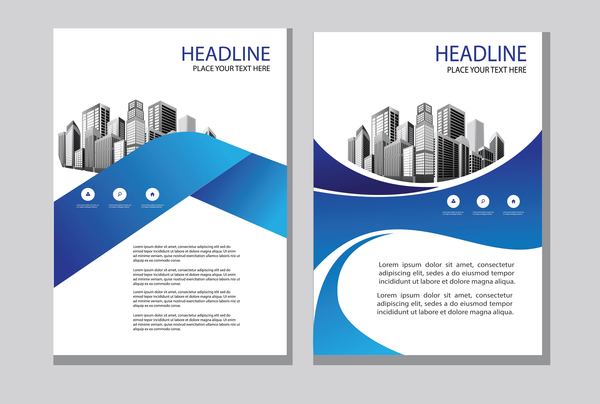 resume magazine brochure bleu 