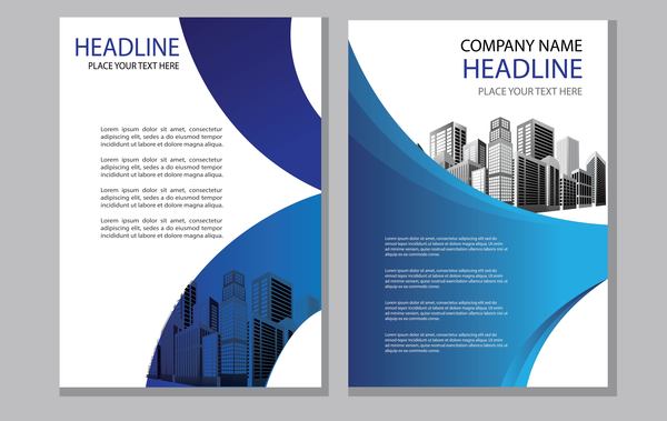 resume magazine brochure bleu  
