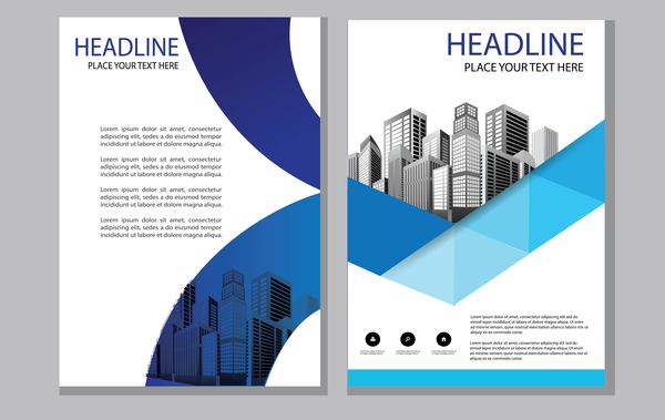 resume magazine brochure bleu  