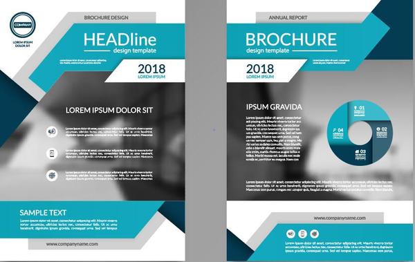 couverture business brochure bleu 