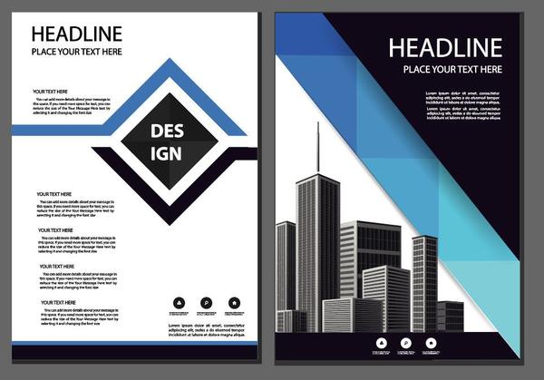 copertura business brochure blu 
