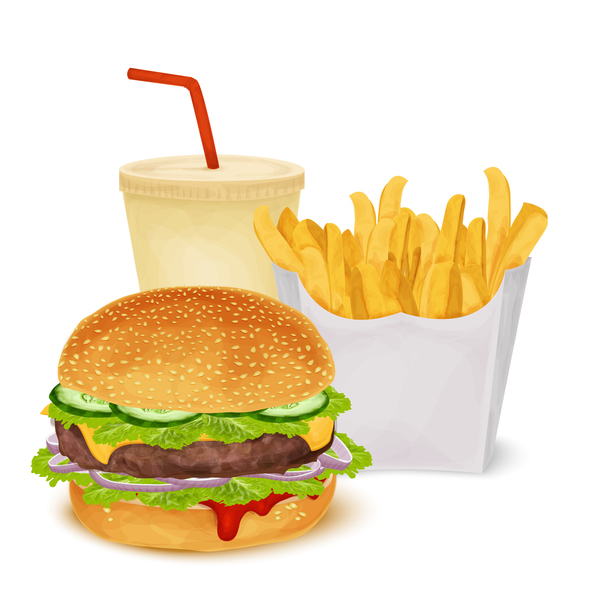 fries drinks burger 