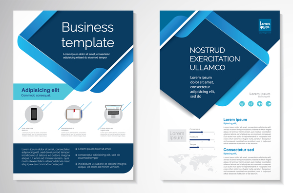 copertura business brochure blu 
