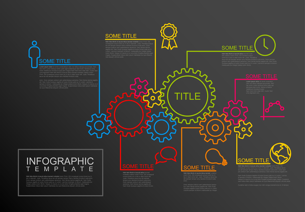 Infografik gear business 
