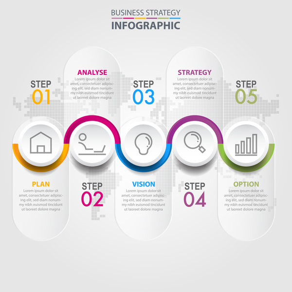 Strategie infographie affaires 