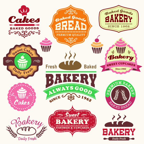 Kuchen Etiketten Bäckerei 