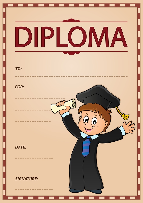 tema diploma cartone animato 