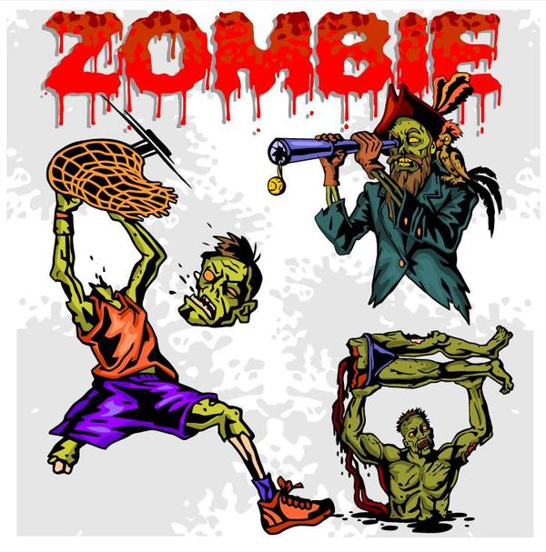 zombie tecknad 