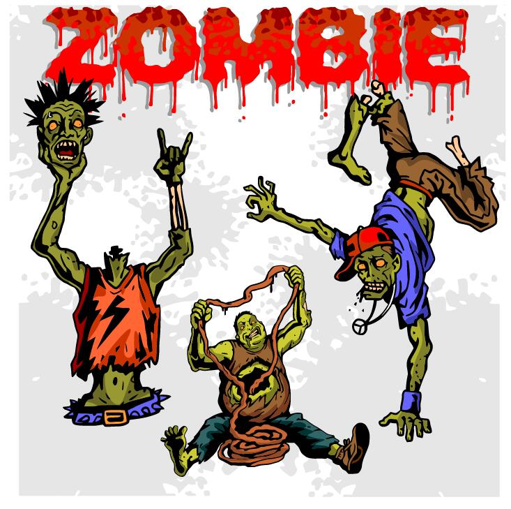 zombie tecknad 