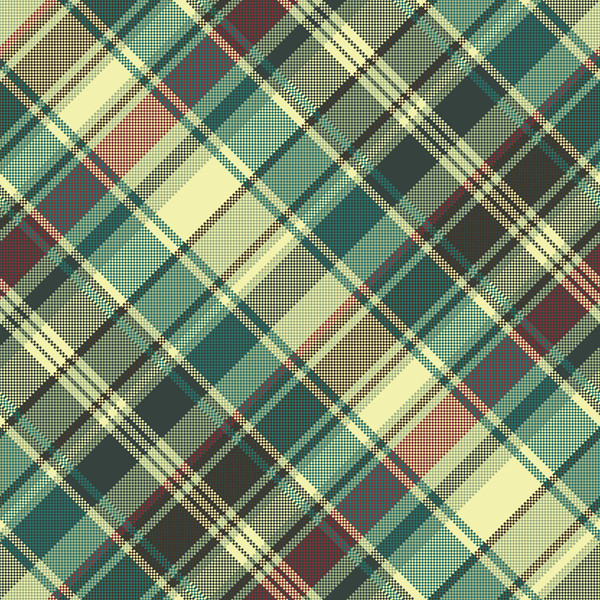 seamless pixel pattern fabric check  