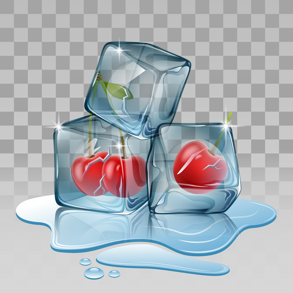 ice cubes cherry 
