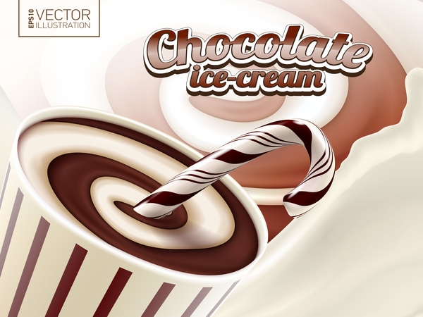 Schokolade Sahne poster Eis 