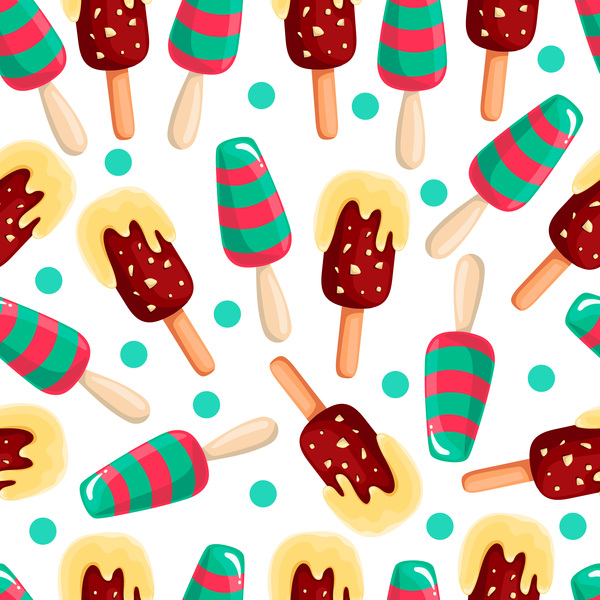 seamless Popsicle pattern chocolate 