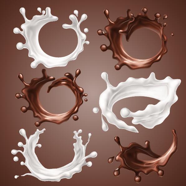 Spruzzi latte cioccolato 