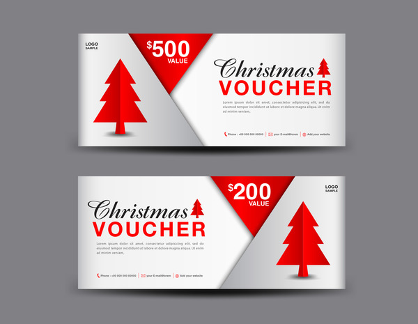 Weihnachten Gutschein coupon card 