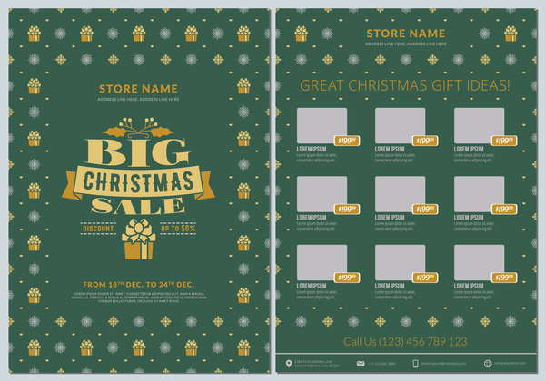 Weihnachten Karte Geschenk Broschüre 